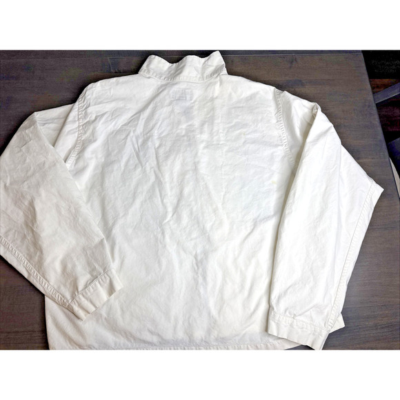 Polo Ralph Lauren Men's XL White Full Zip Bomber Jacket Preppy Vintage Y2K - Picture 5 of 6